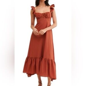Farm Rio Rust Maxi Dress